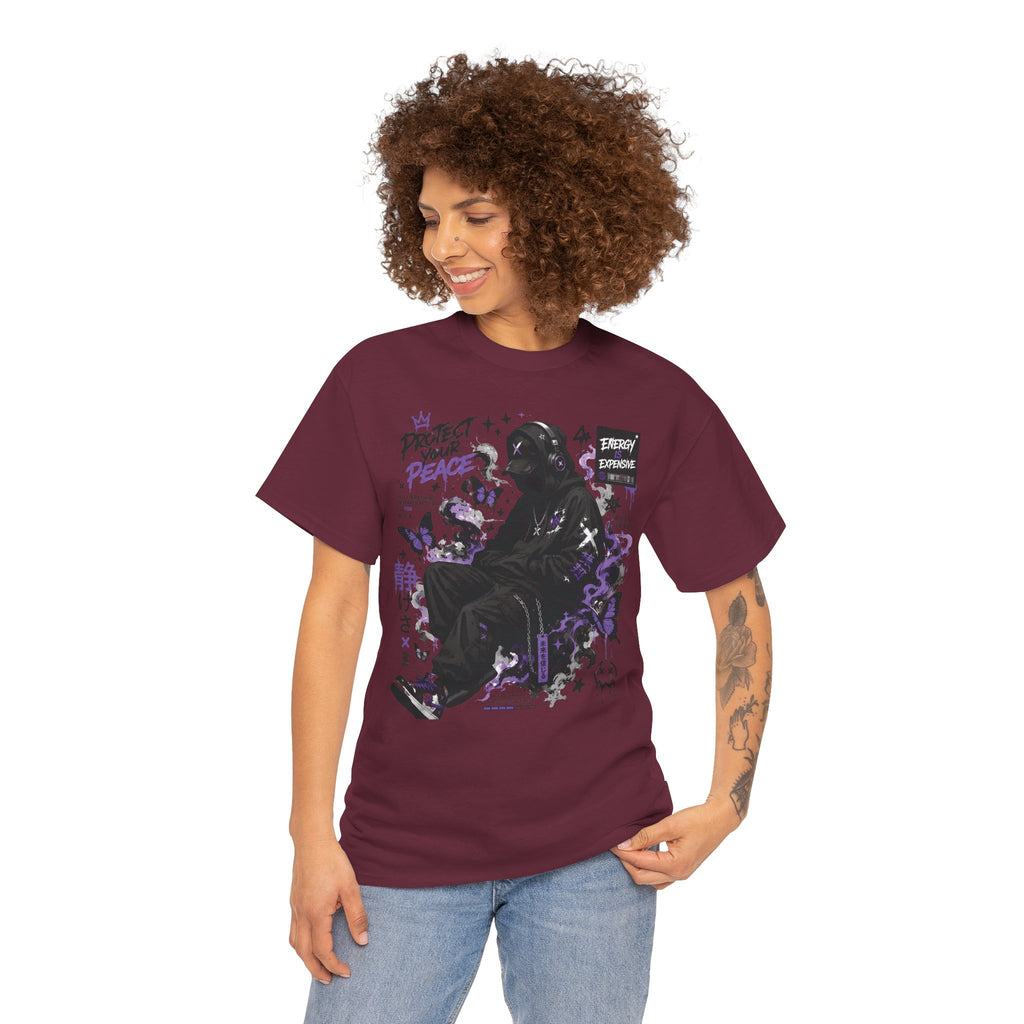 Peacekeeper Anime Graphic Tee — Purple Aesthetic Streetwear