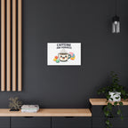 Caffeine and Kindness Canvas - Coffee-Themed Wall Art