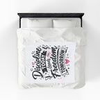 Velveteen Plush Blanket — "Discipline Today Leads to Freedom Tomorrow" Inspirational Throw Blanket