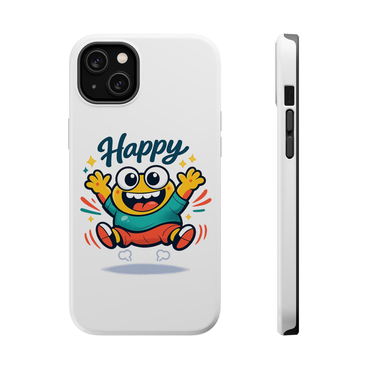 Happy Monster Magnetic Protective Phone Case White