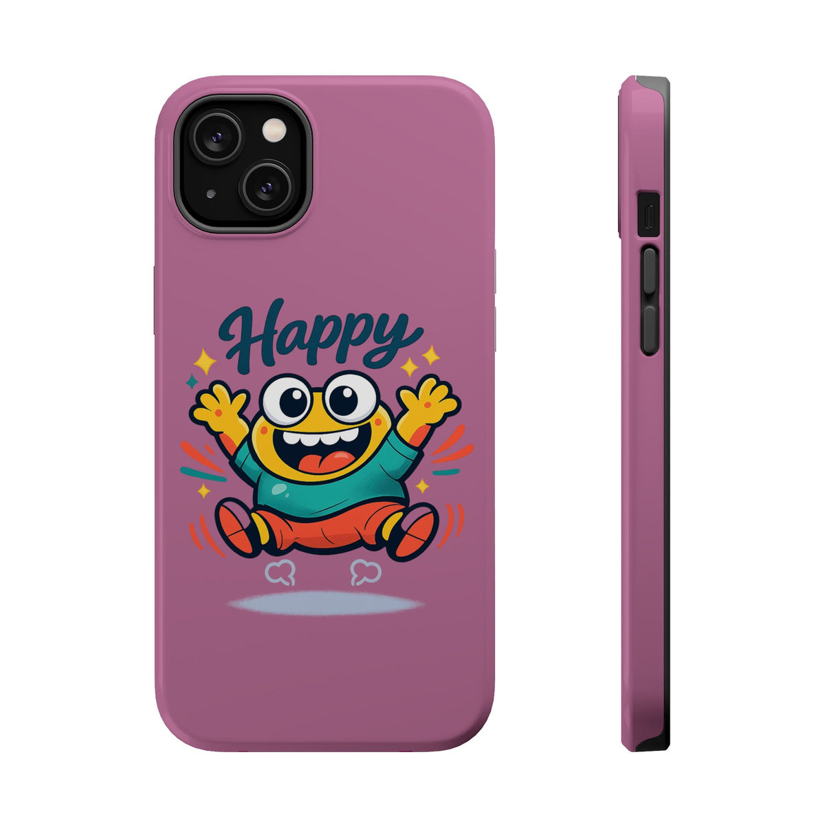 Happy Monster Magnetic Protective Phone Case Pink