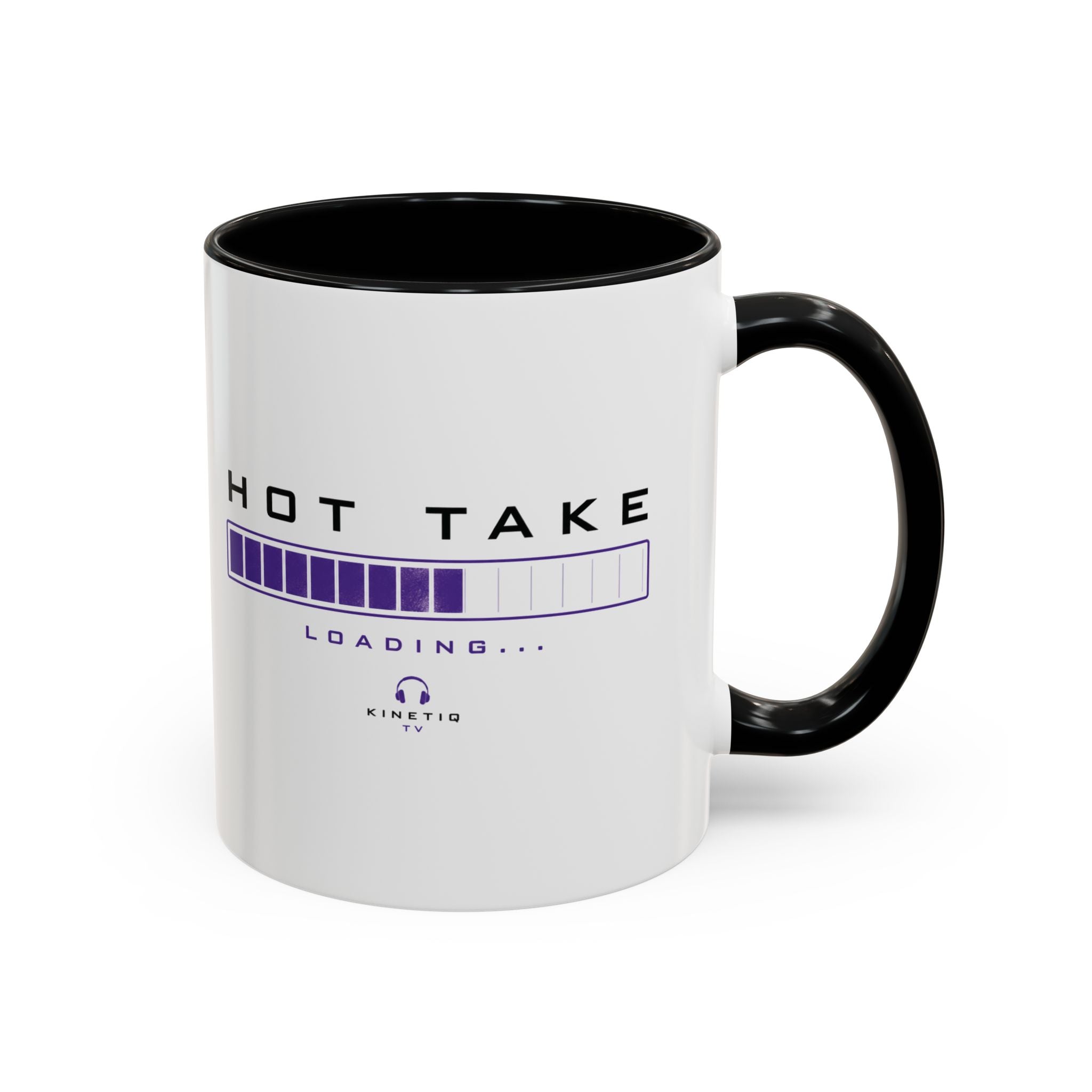 Accent Coffee Mug — "Hot Take Loading" Progress Bar Coffee Mug