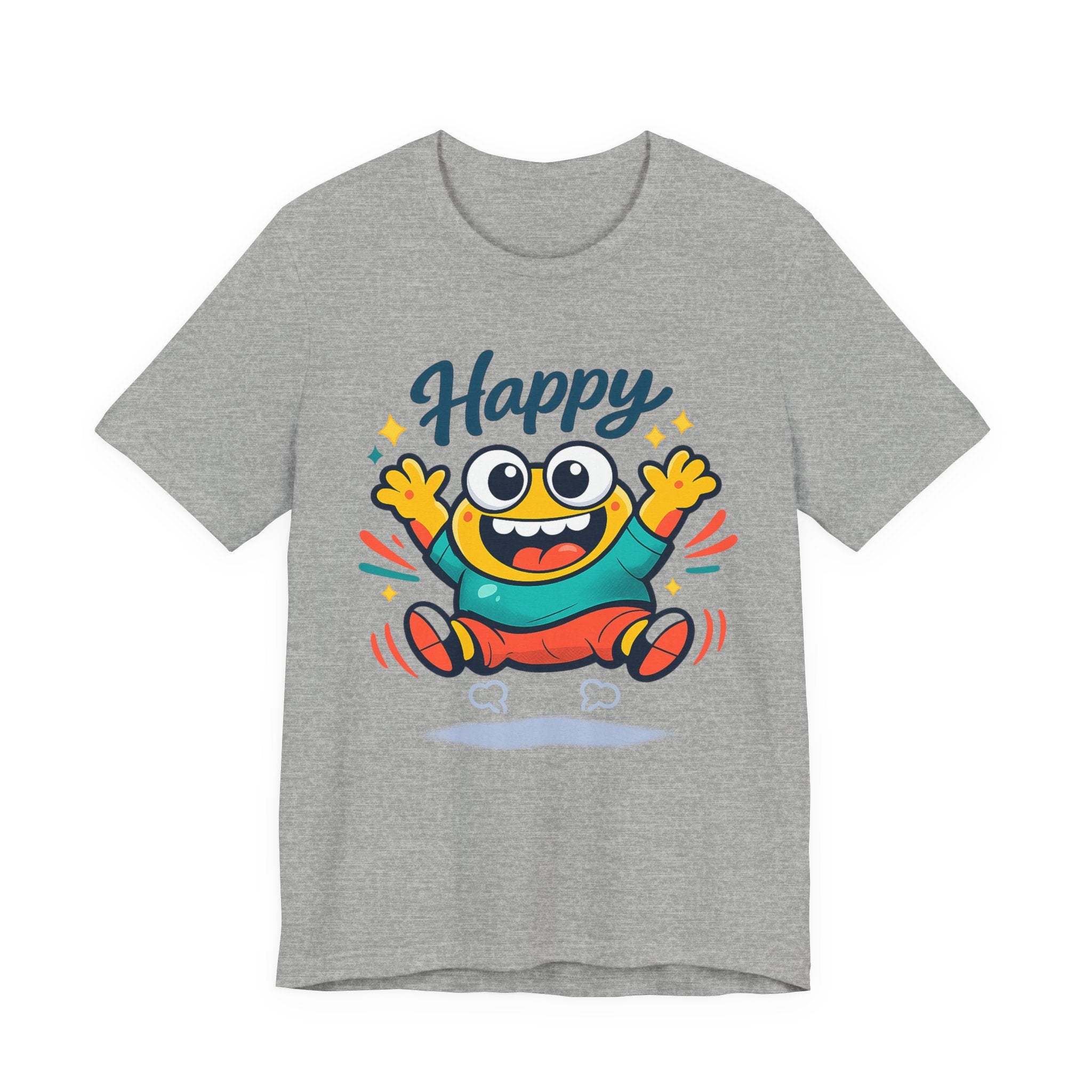 Happy Mood Blob Tee | kawaii minimal, thick outline emoji cartoon