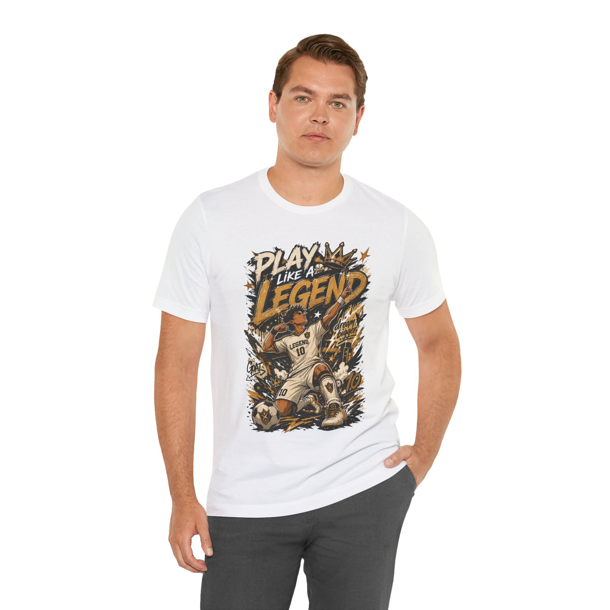 Play Like a Legend Soccer Graphic T Shirt