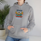 Happy Blob Cartoon Hoodie | kawaii minimal, thick outline mood face