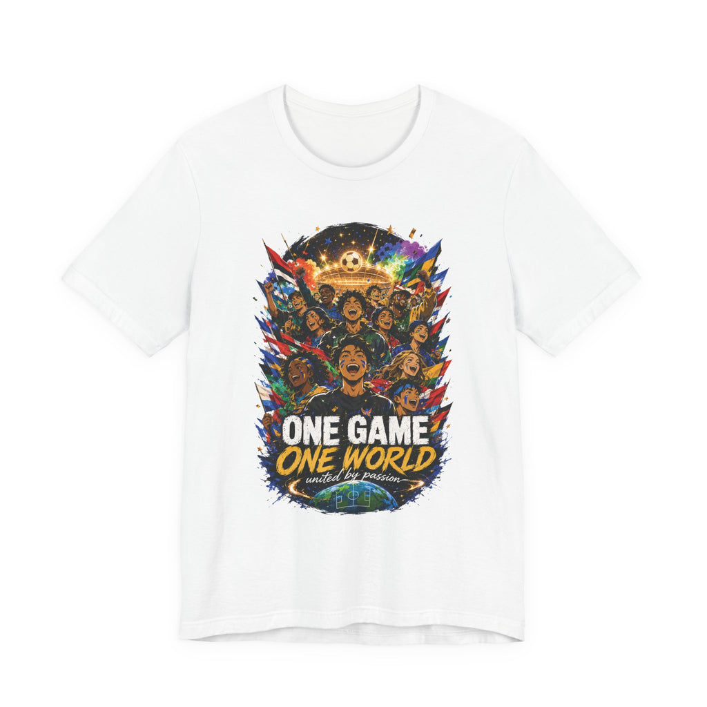 Soccer Graphic Tee - "One Game One World" Graphic T-Shirt