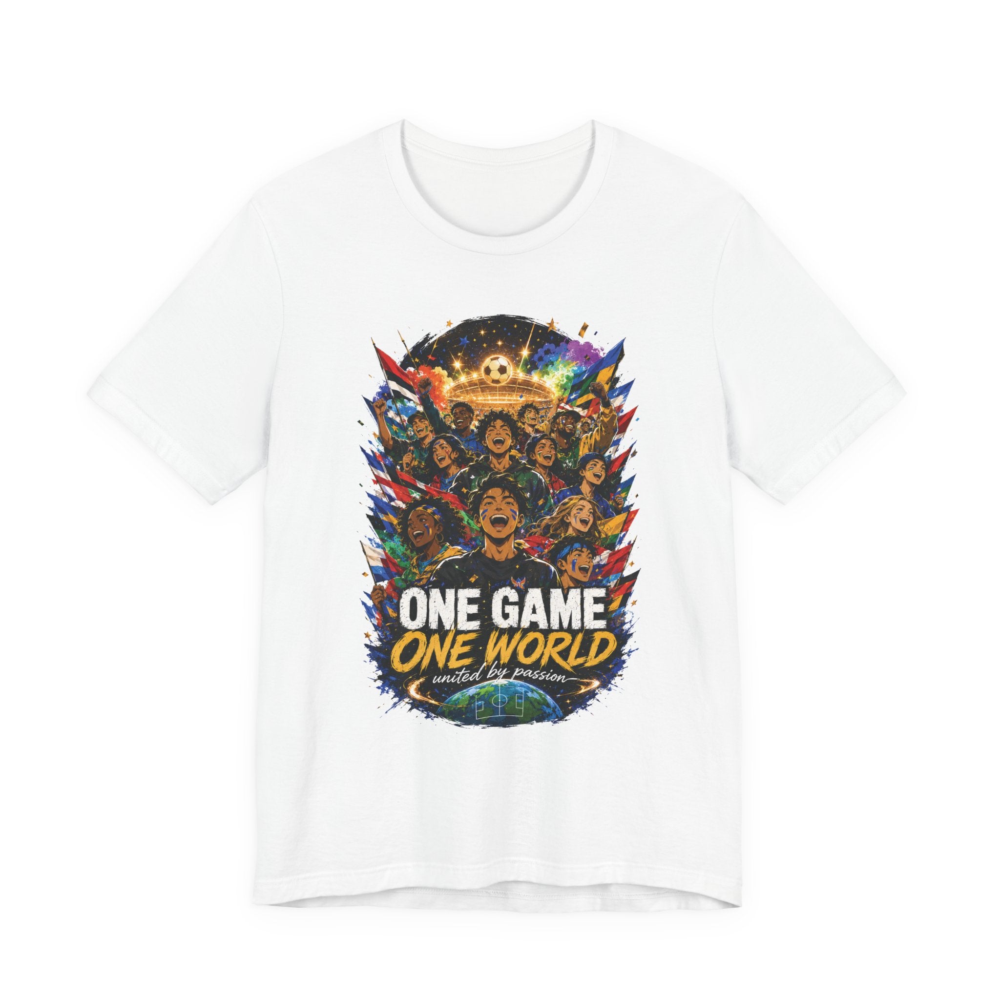Soccer Graphic Tee - "One Game One World" Graphic T-Shirt
