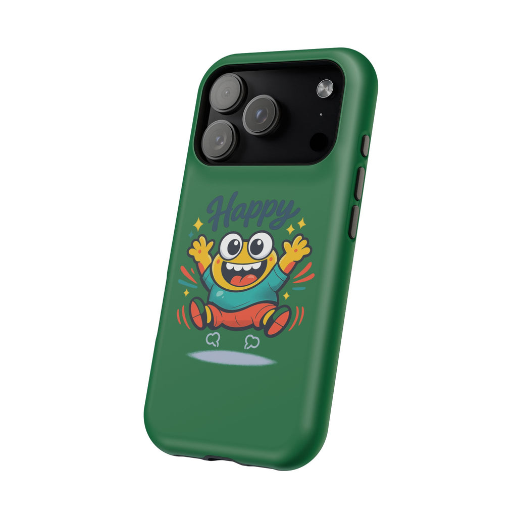 Happy Monster Magnetic Protective Phone Case Green