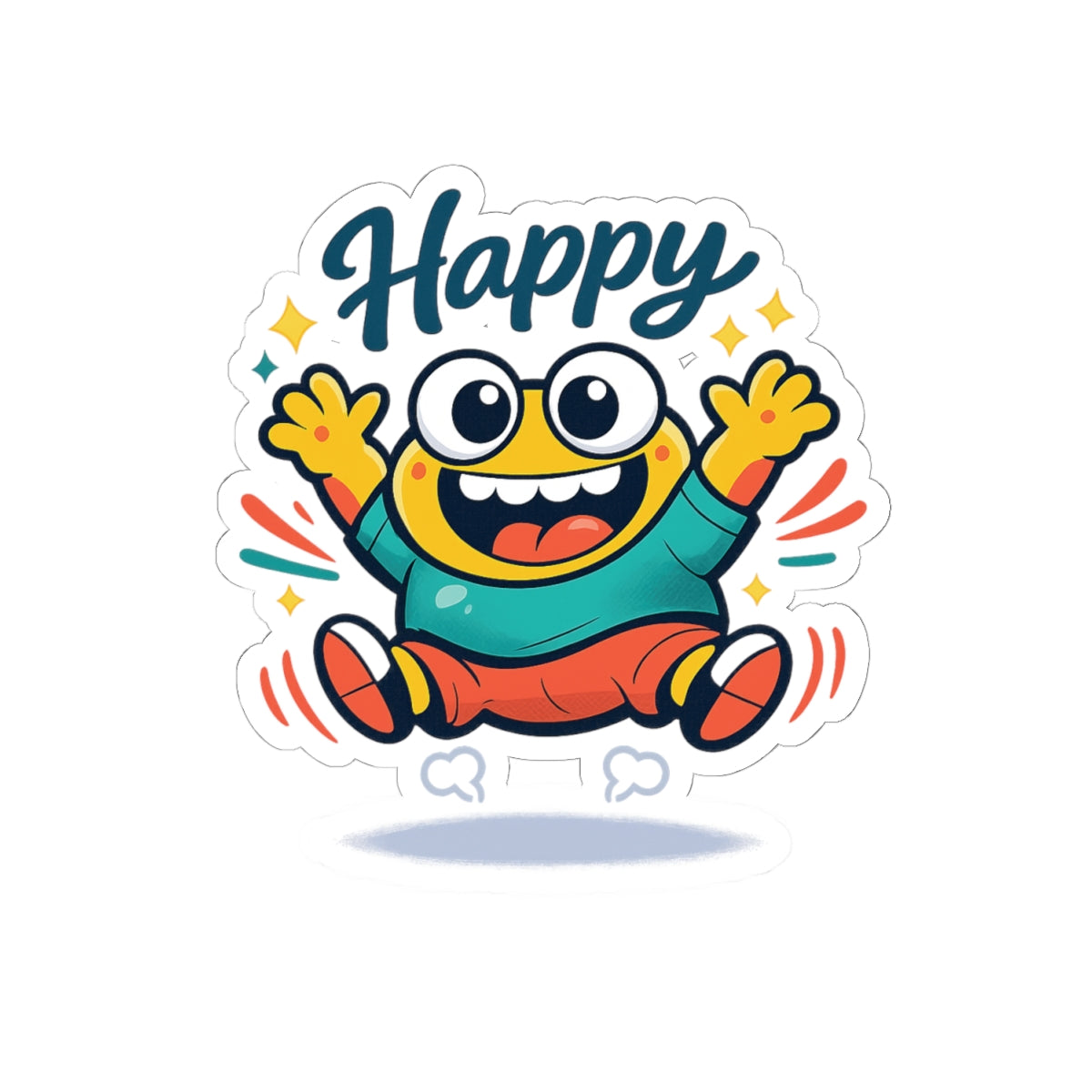 Happy Mood Blob Kawaii Cartoon Sticker