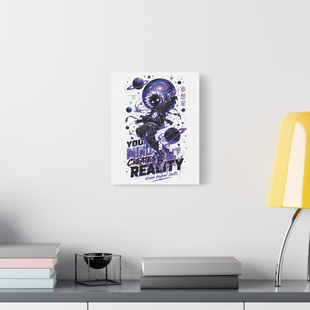 Space Astronaut Canvas Print — “You Mind Creates Reality” Inspirational Wall Art
