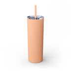 Galaxy Astronaut 20oz Skinny Tumbler with Straw – Cosmic Adventure Drink Cup