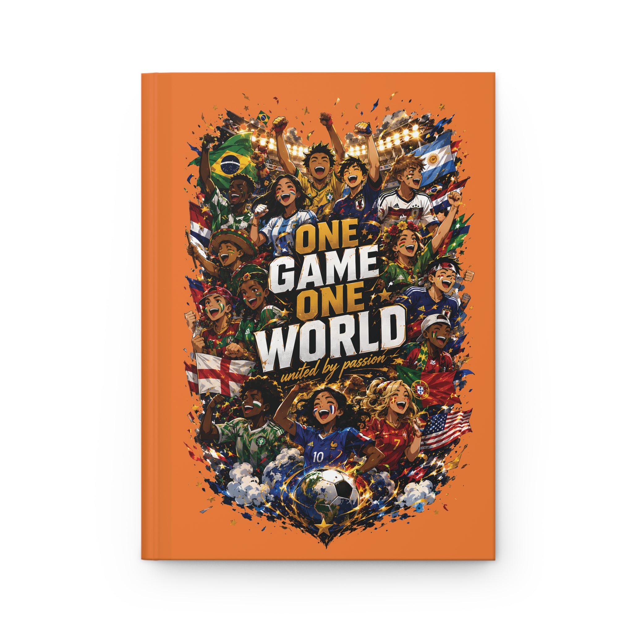 Hardcover Journal — One Game One World Soccer Fan Notebook