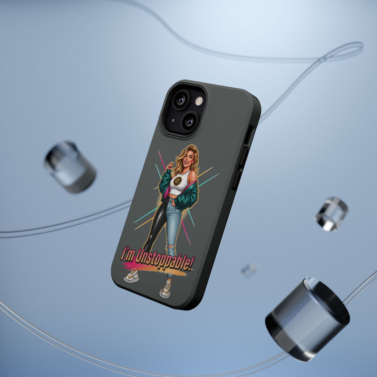 I'm Unstoppable Magnetic Protective Phone Case Gray
