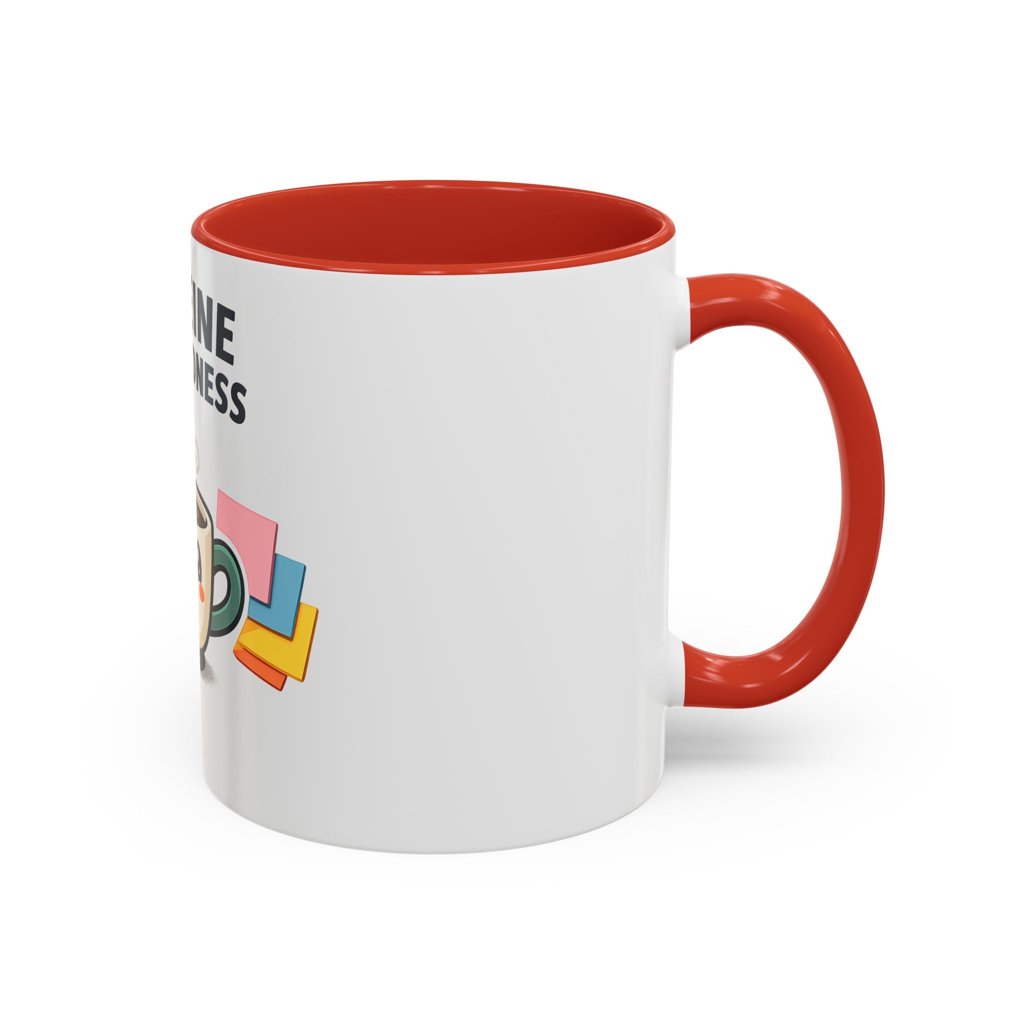 Caffeine and Kindness Coffee Mug — Cute Kawaii Tea Cup Accent Mug (11/15oz)