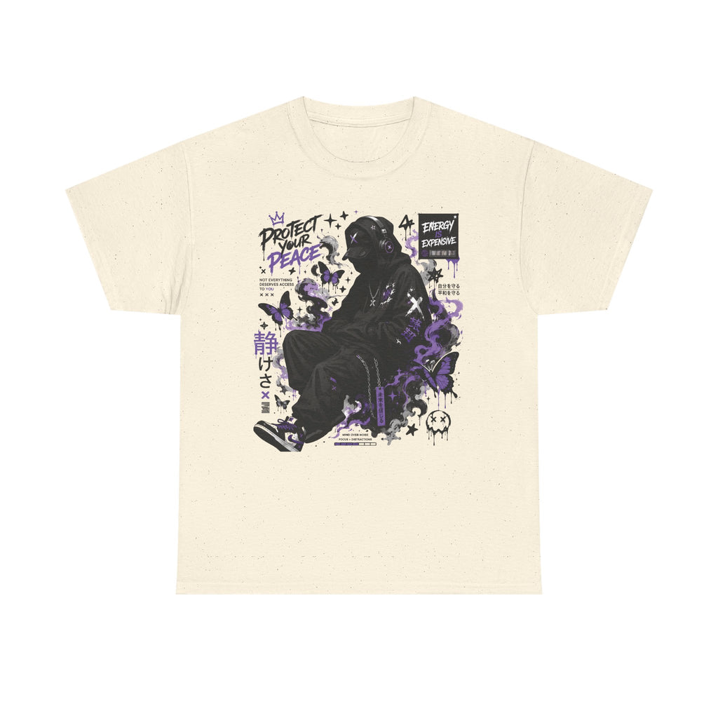 Peacekeeper Anime Graphic Tee — Purple Aesthetic Streetwear