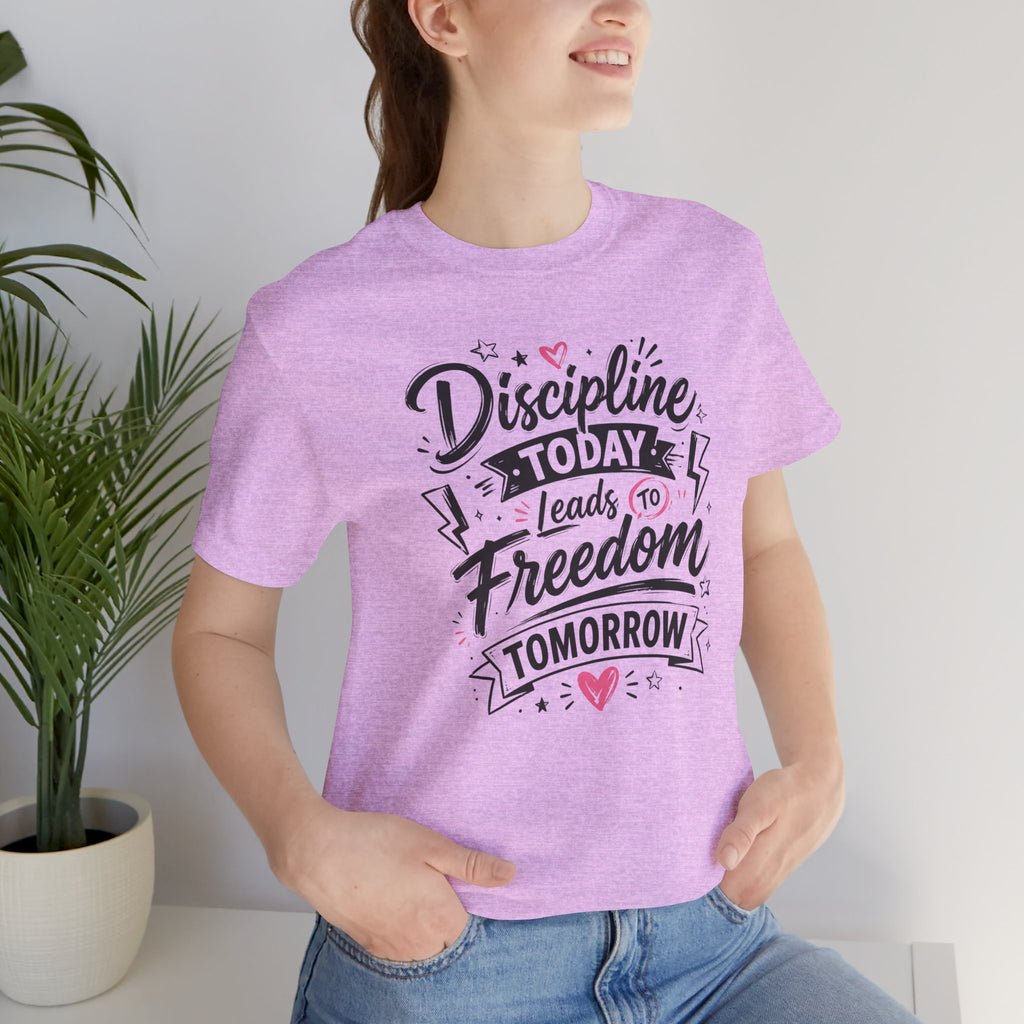 Discipline Today Leads to Freedom Tomorrow Tee — Motivational Fitness T-Shirt