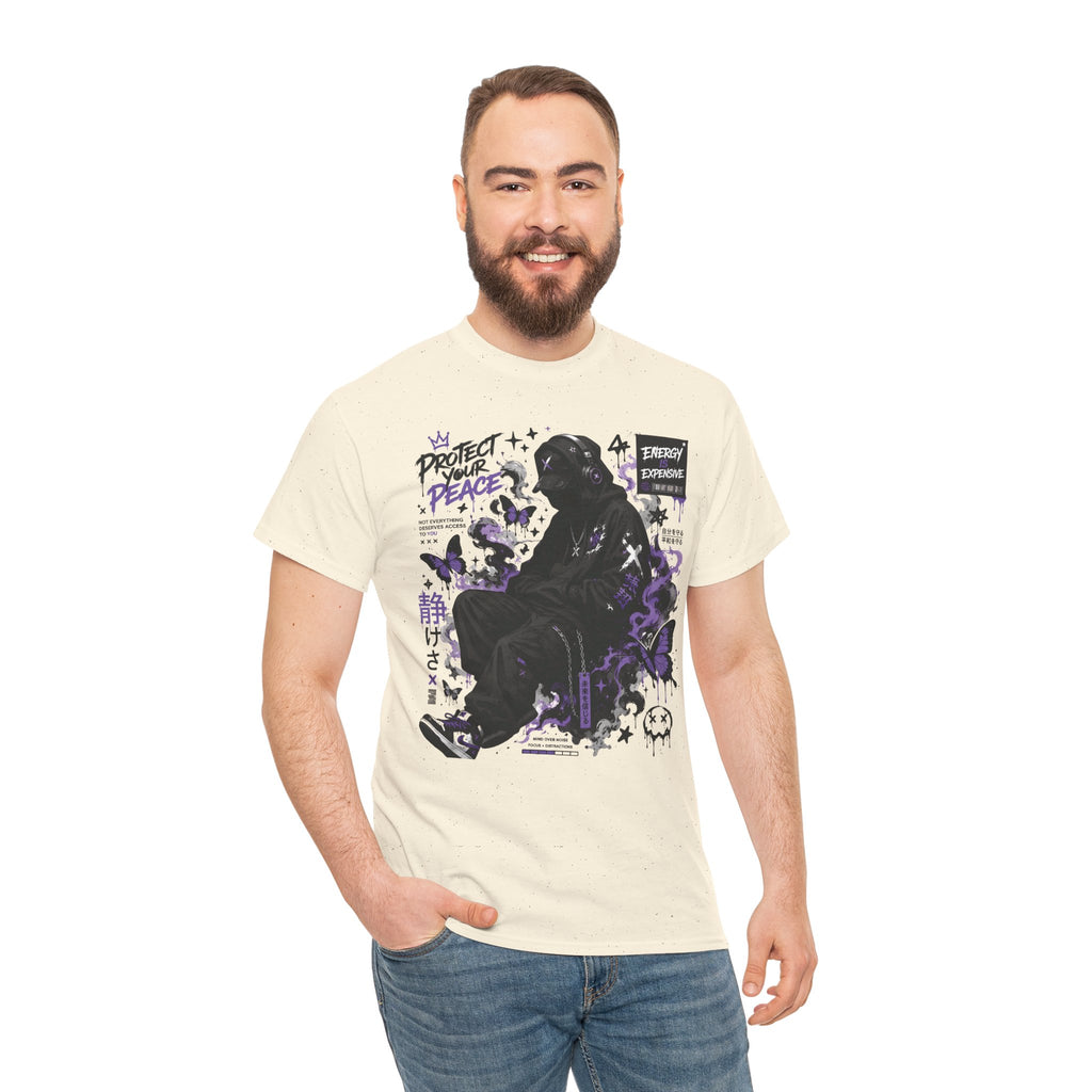 Peacekeeper Anime Graphic Tee — Purple Aesthetic Streetwear