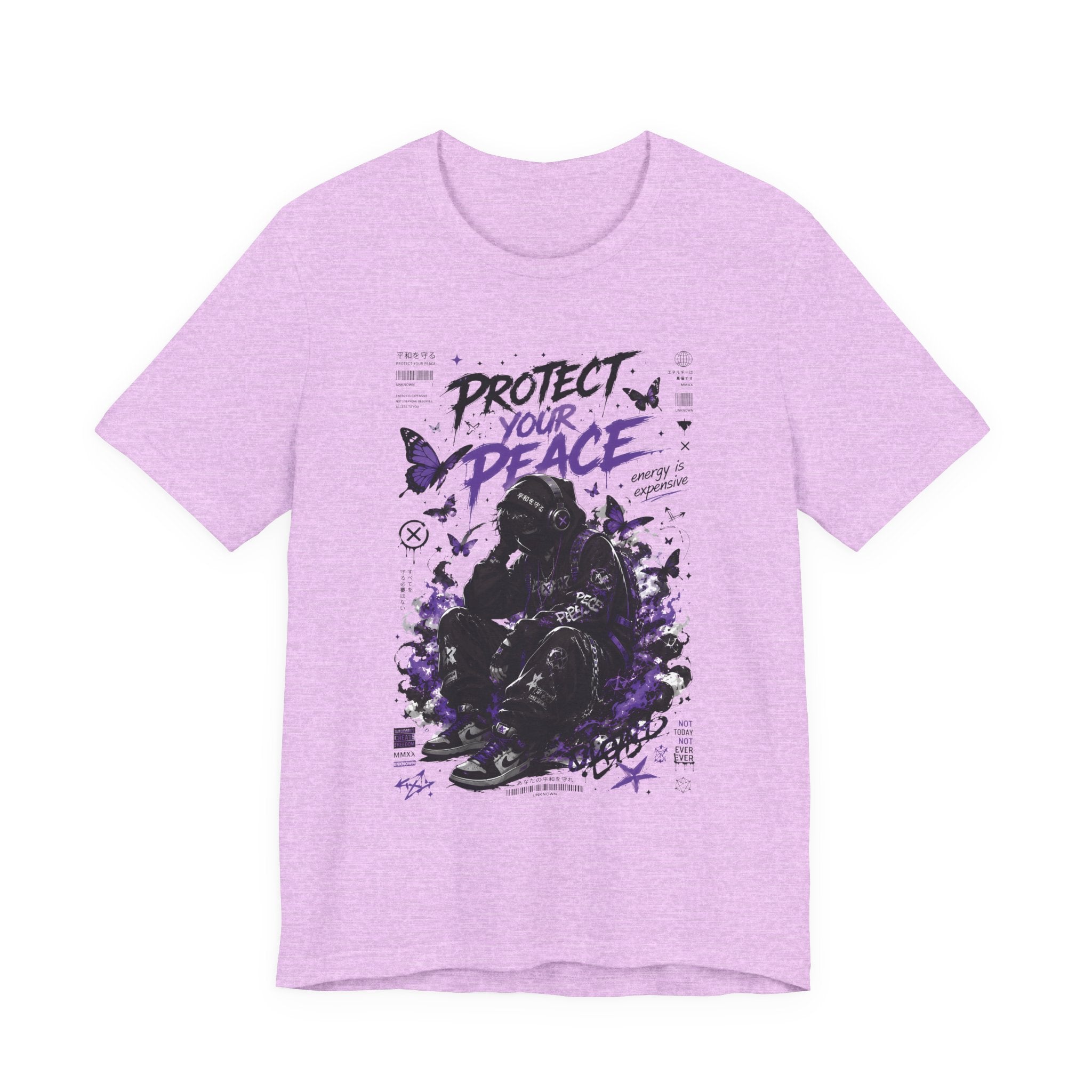 Protect Your Peace T-Shirt — Gothic Butterfly Graphic Tee