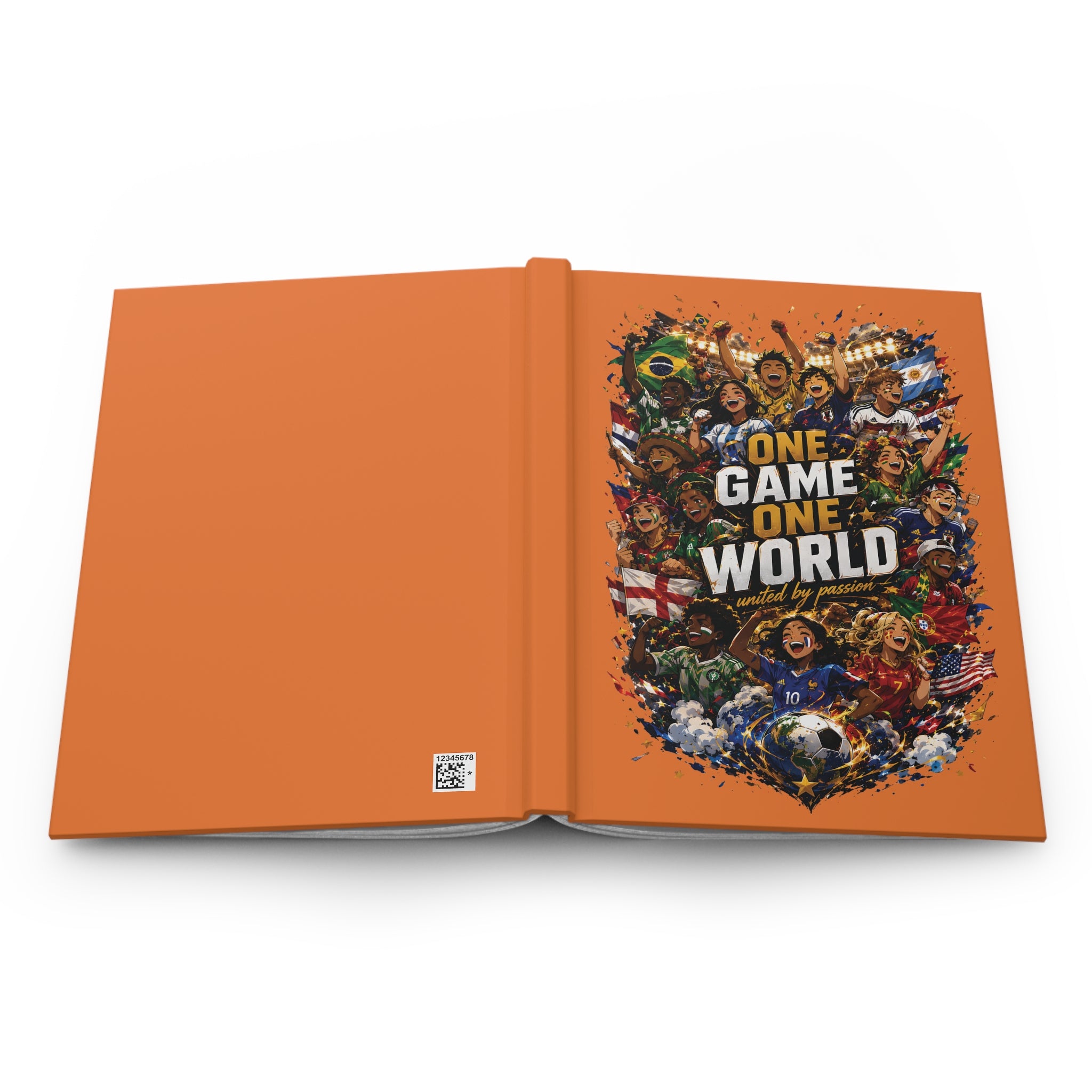 Hardcover Journal — One Game One World Soccer Fan Notebook