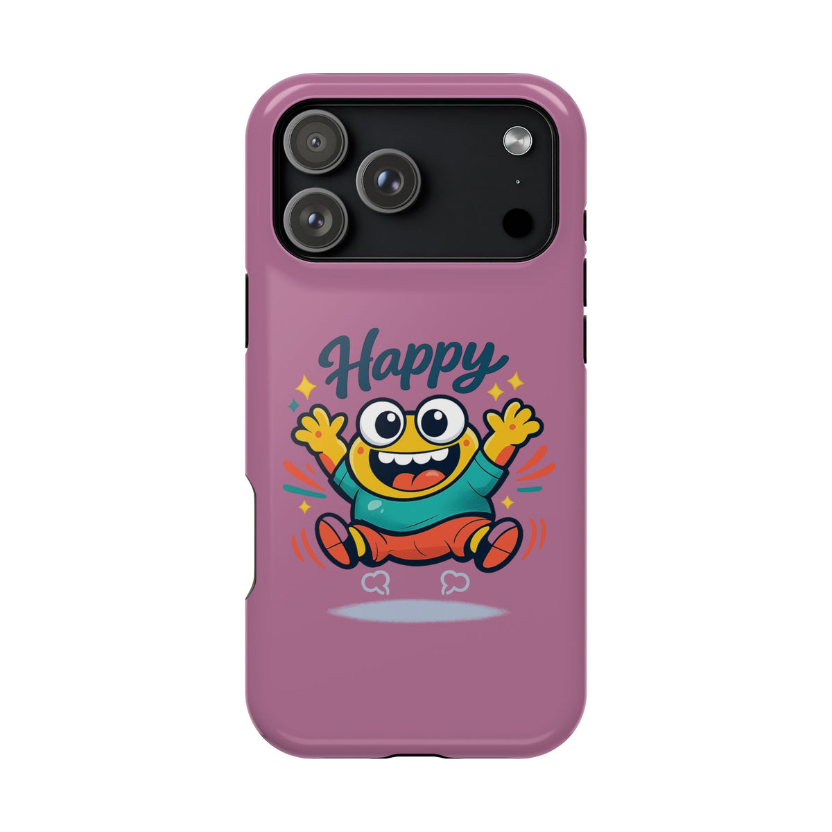 Happy Monster Magnetic Protective Phone Case Pink
