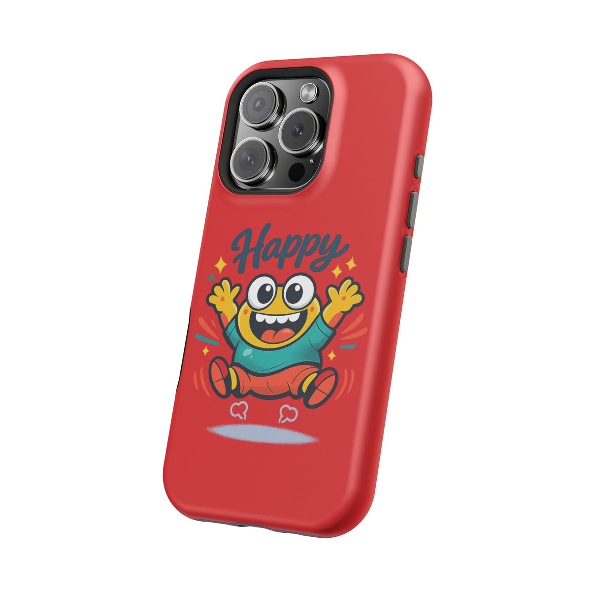 Happy Monster Magnetic Protective Phone Case Red