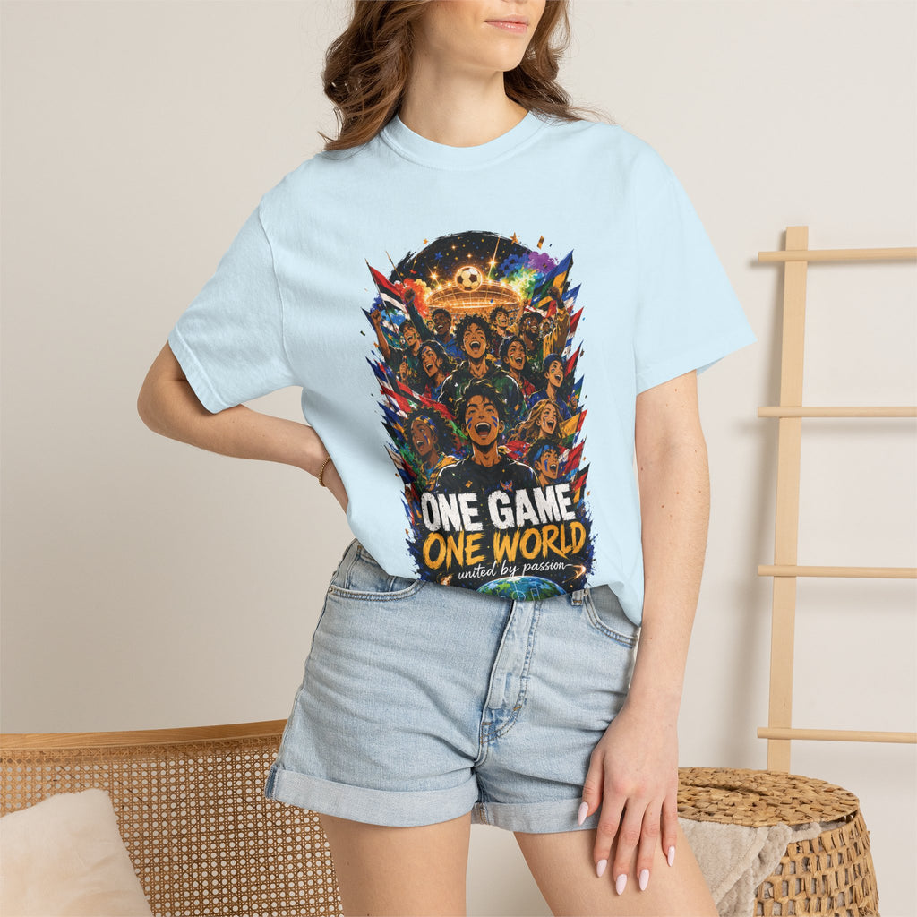 One Game One World Soccer T Shirt International Football Graphic Tee