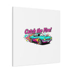 Retro Racing Car Canvas Wall Art – Vintage Dragster Design