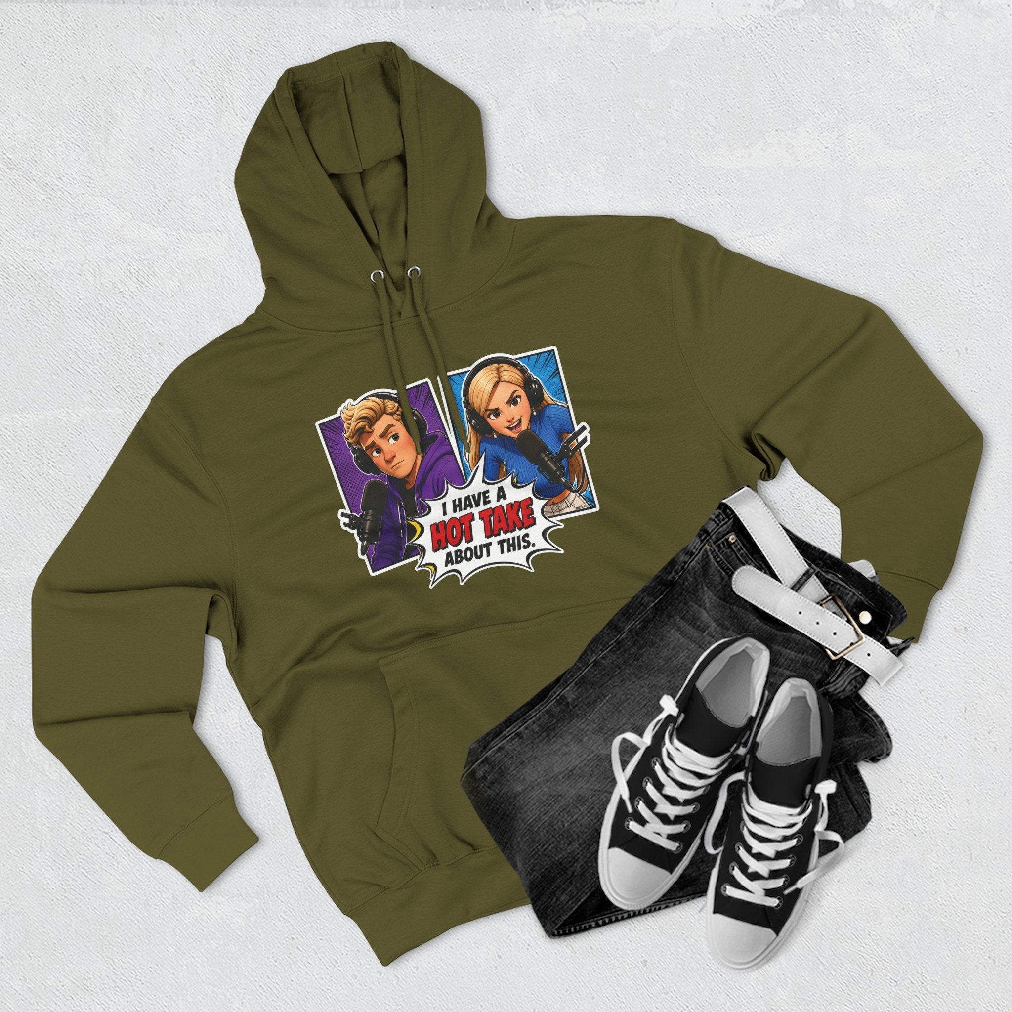 Comic Pop Art Hoodie — “I Have a Hot Take About This” Graphic Pullover