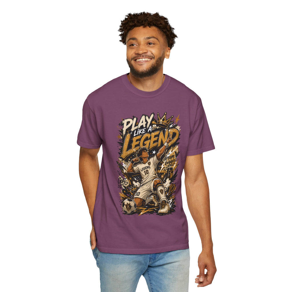 Play Like a Legend Soccer T-Shirt — Vintage Goal Celebration Graphic Tee
