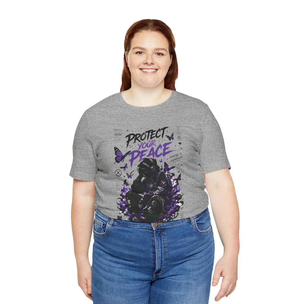 Protect Your Peace T-Shirt — Gothic Butterfly Graphic Tee