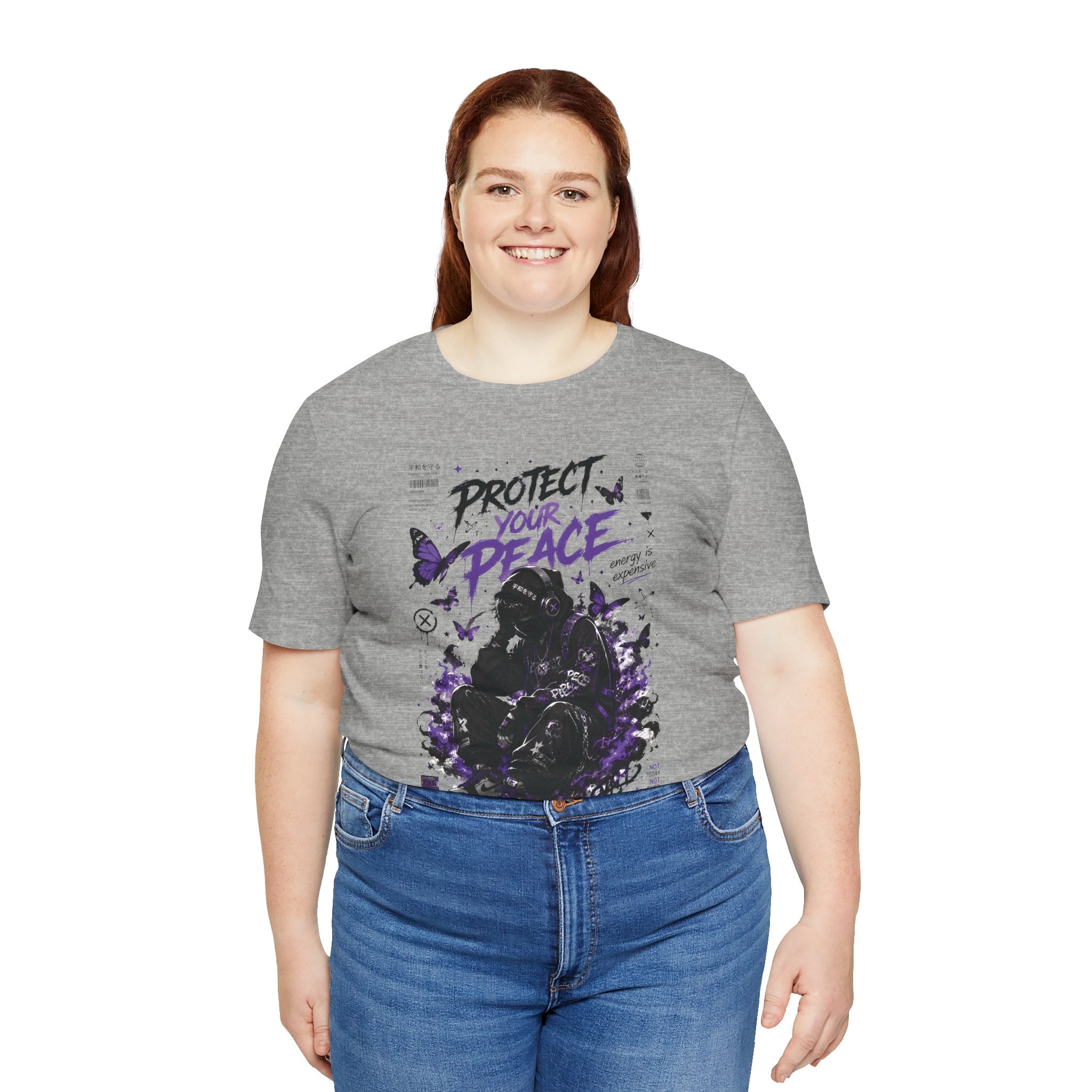Protect Your Peace T-Shirt — Gothic Butterfly Graphic Tee