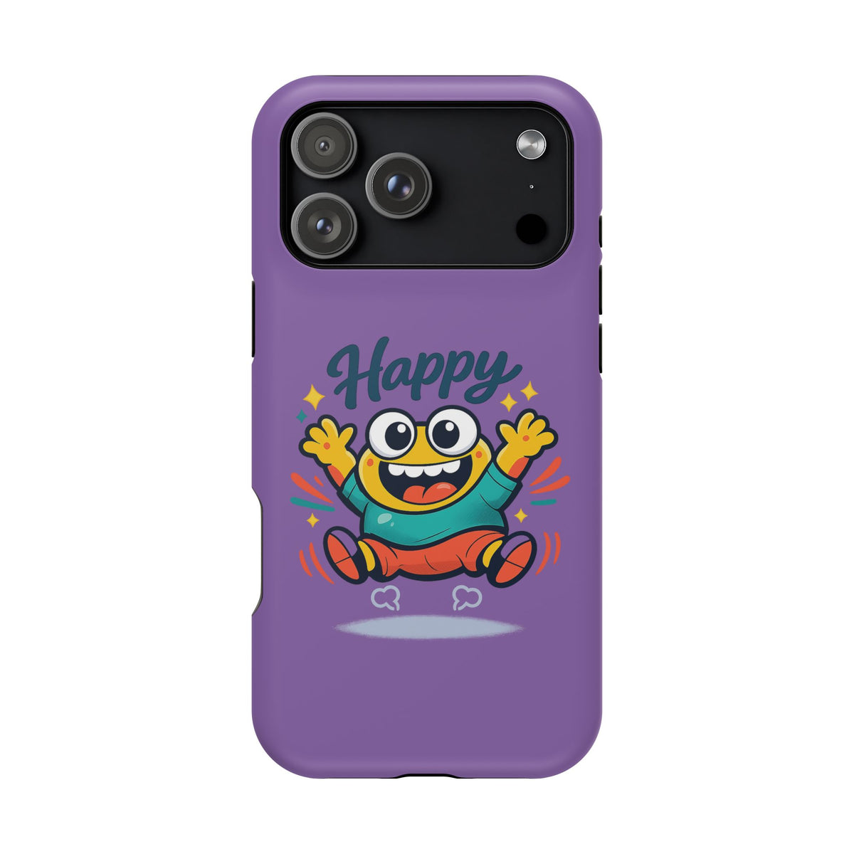 Happy Monster Magnetic Protective Phone Case Purple