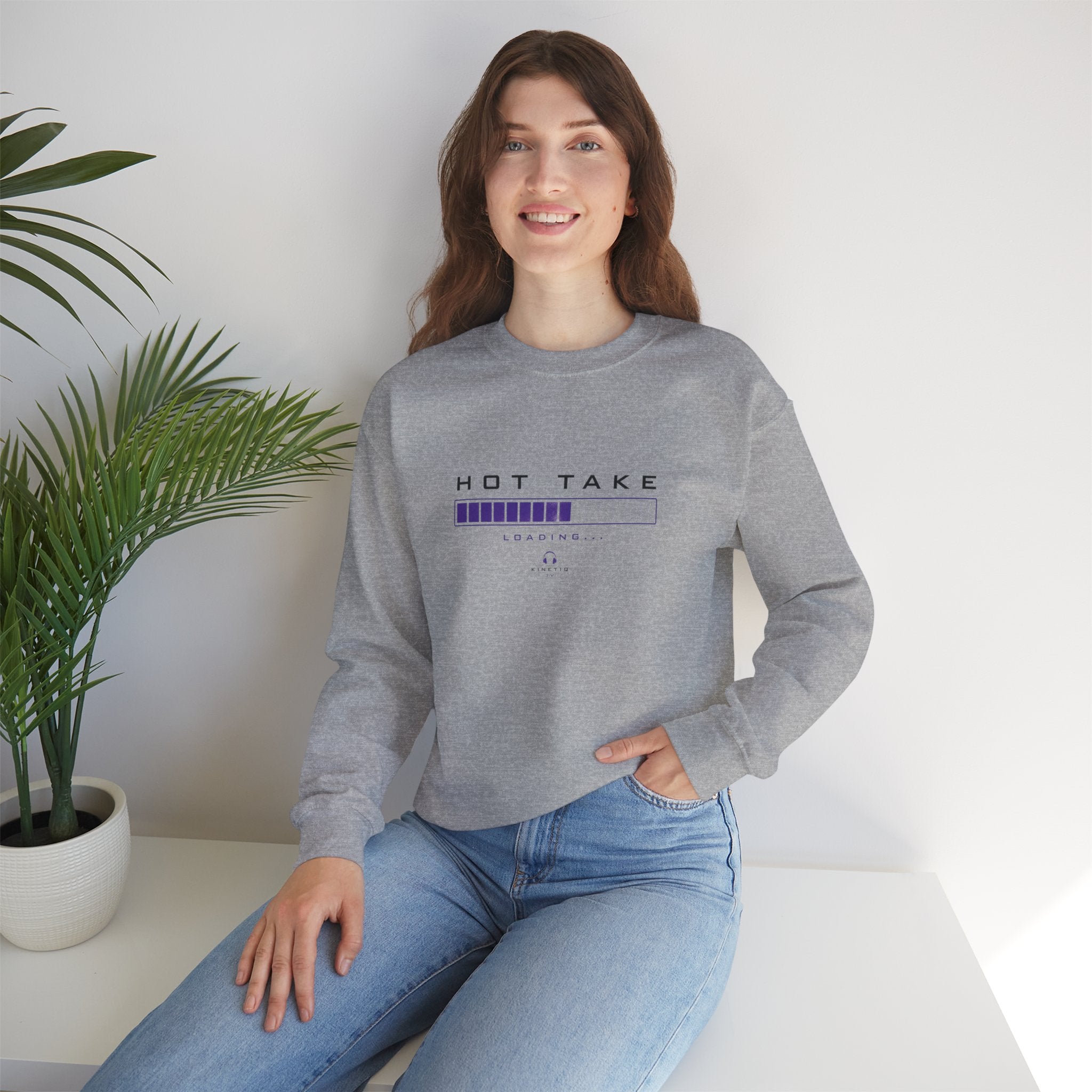 Hot Take Central Hot Take Loading Crewneck Sweatshirt
