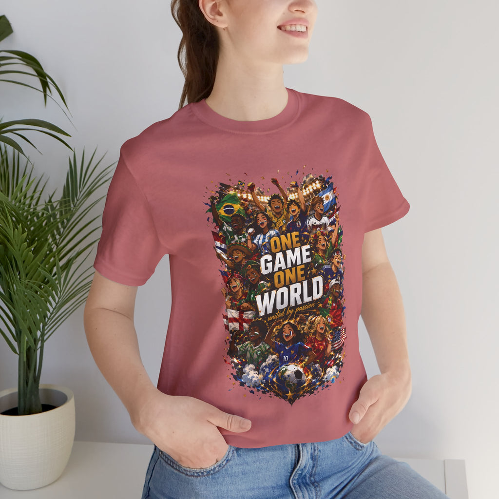 T-Shirt — 'One Game One World' Gamer Graphic Tee