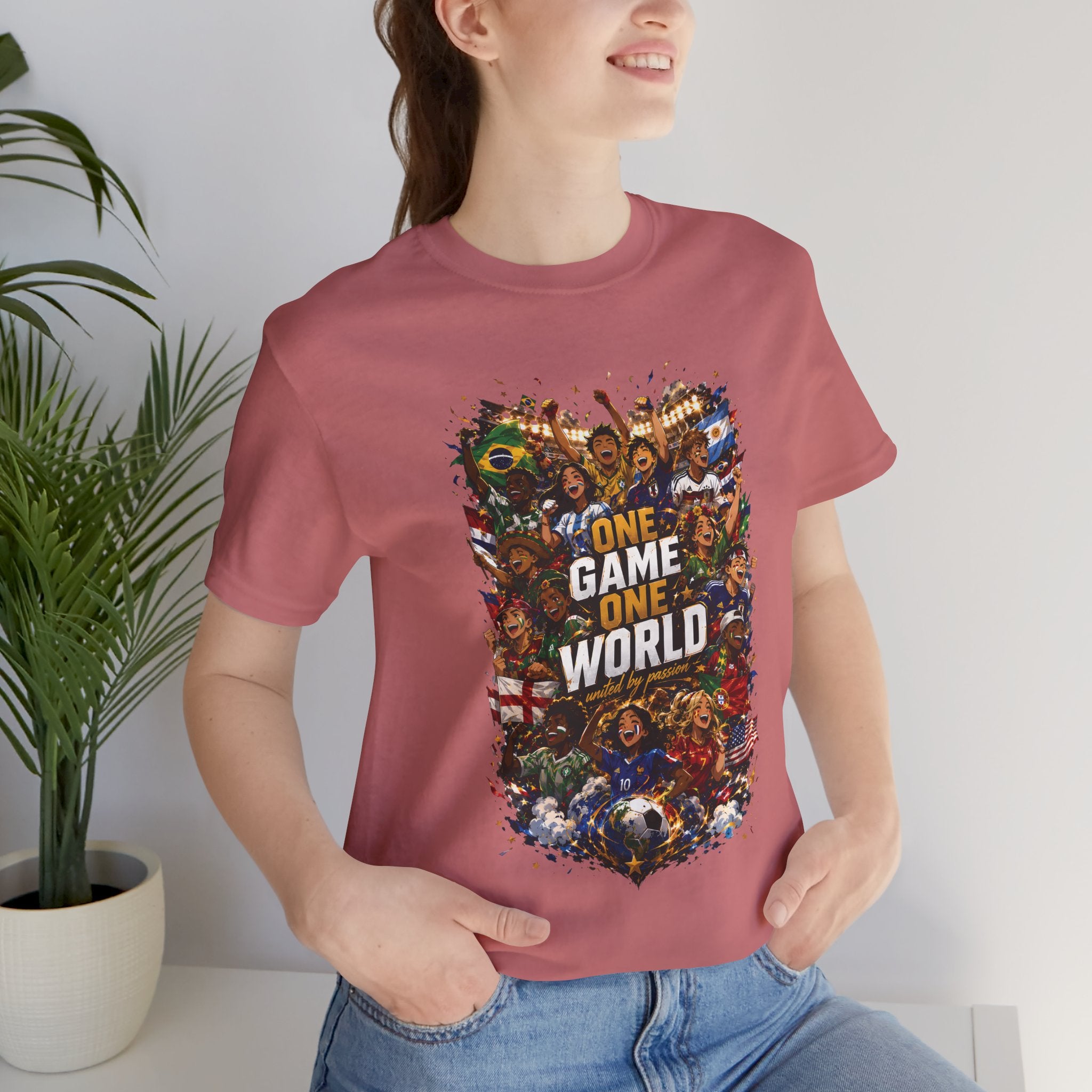 T-Shirt — 'One Game One World' Gamer Graphic Tee