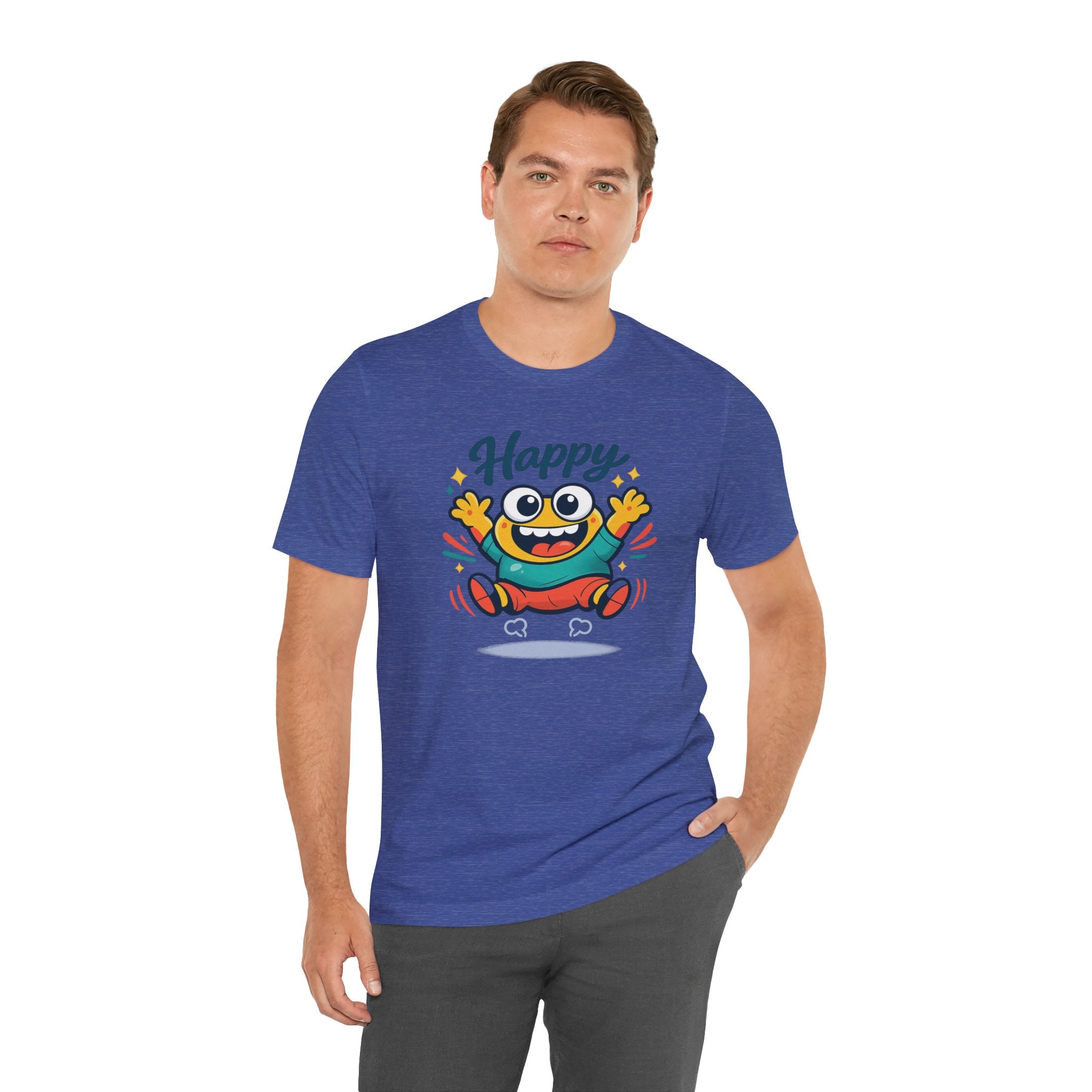 Happy Mood Blob Tee | kawaii minimal, thick outline emoji cartoon