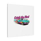 Retro Racing Car Canvas Wall Art – Vintage Dragster Design