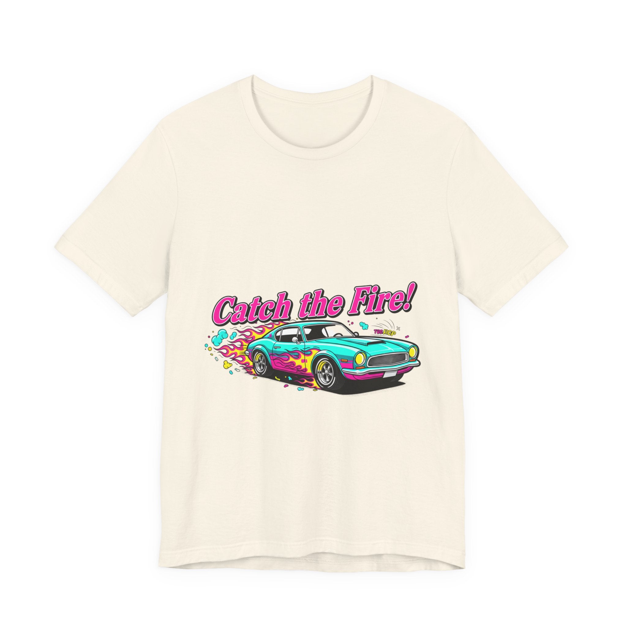 Retro Cartoon Dragster Tee | Vintage Car Illustration, Racing Flame Shirt