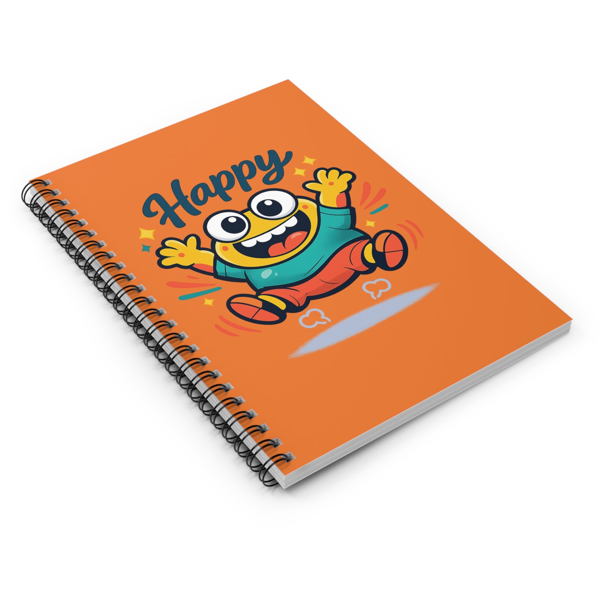 Happy Cartoon Monster Spiral Notebook – Ruled Journal