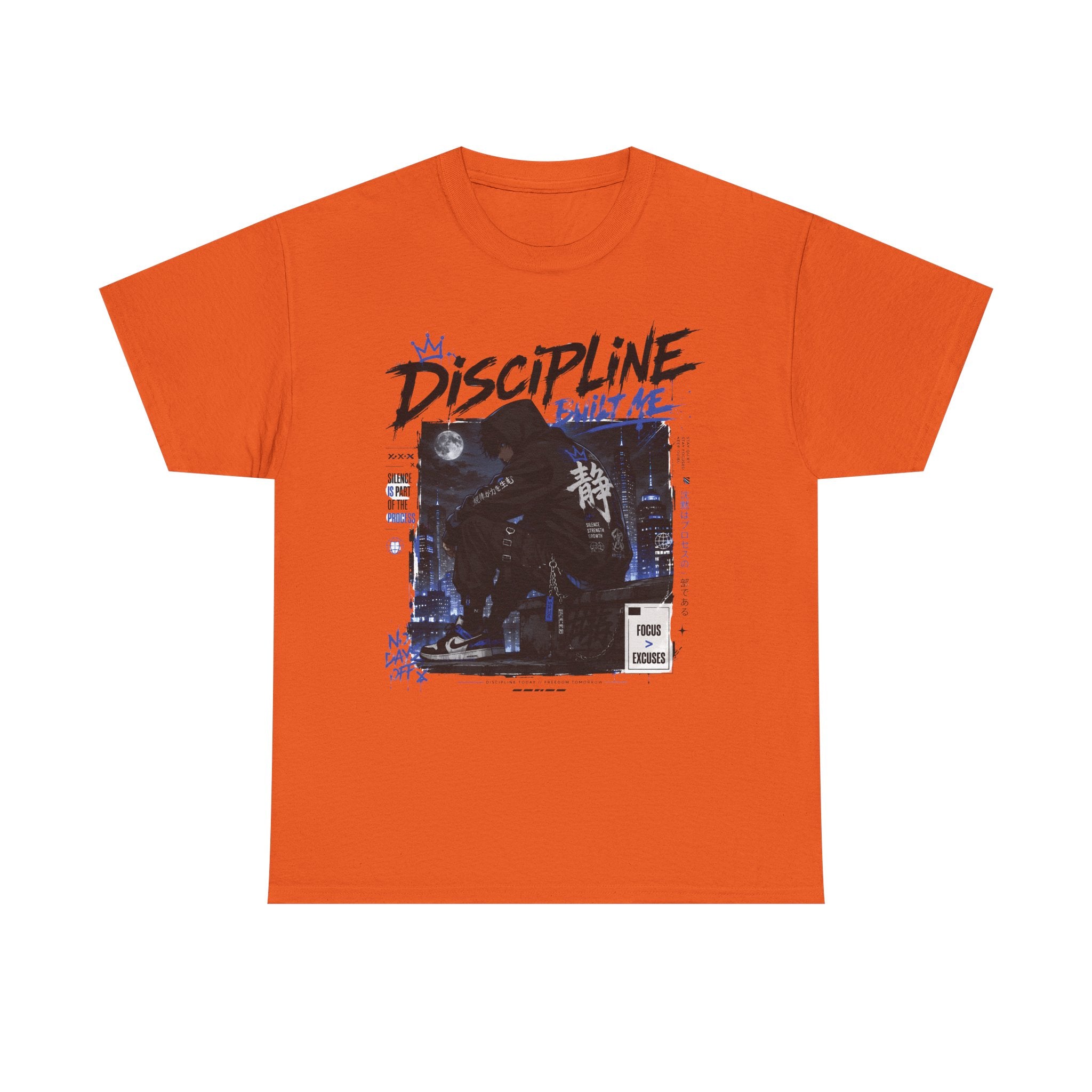 Discipline Anime Graphic Tee — Night Samurai Streetwear