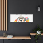 Caffeine and Kindness Canvas - Coffee-Themed Wall Art