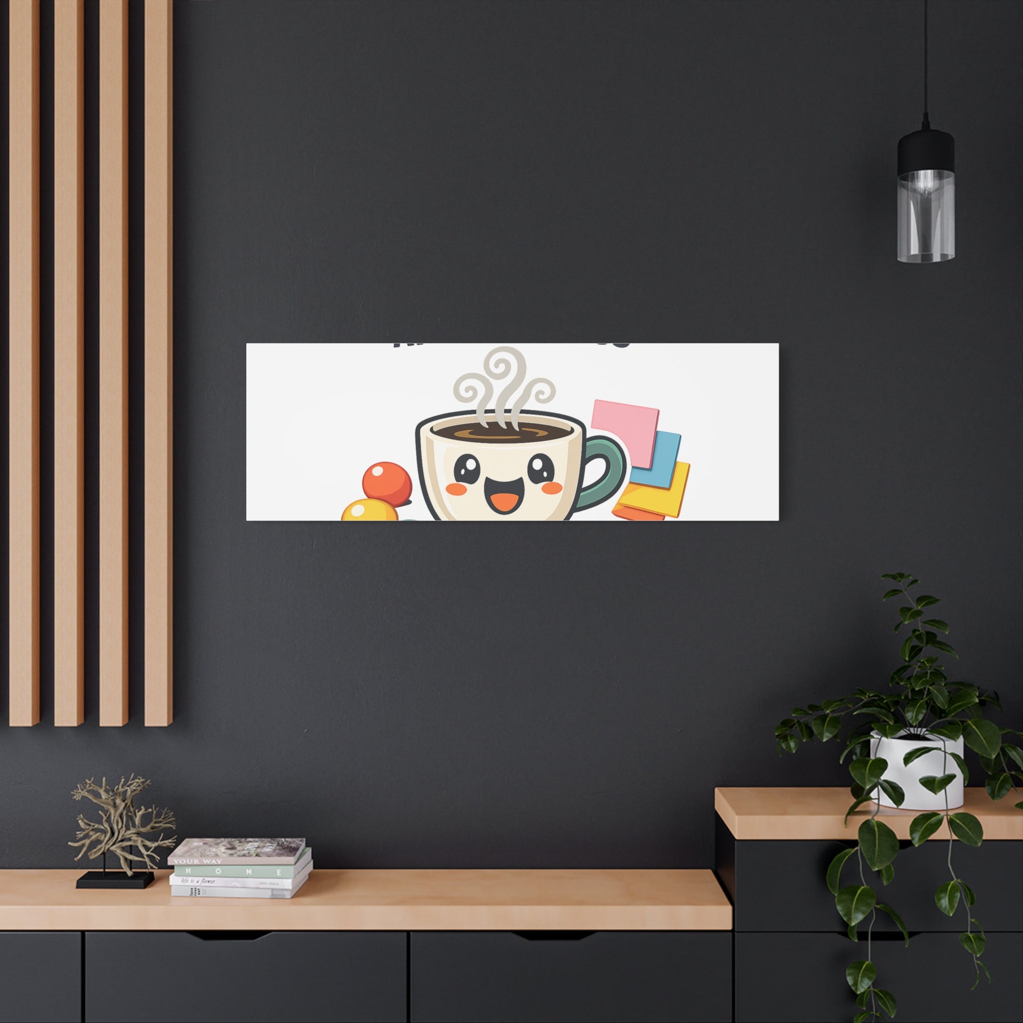 Caffeine and Kindness Canvas | Office Humor, Coffee Fuel Wall Art