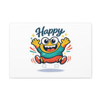Happy Blob Cartoon Canvas | Bold Cartoon, Thick Outline, Kawaii Minimal