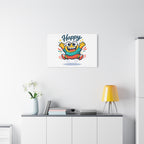 Happy Blob Cartoon Canvas Bold Kawaii Wall Art