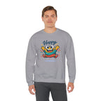 Happy Blob Cartoon Crewneck Sweatshirt | kawaii minimal, thick outline