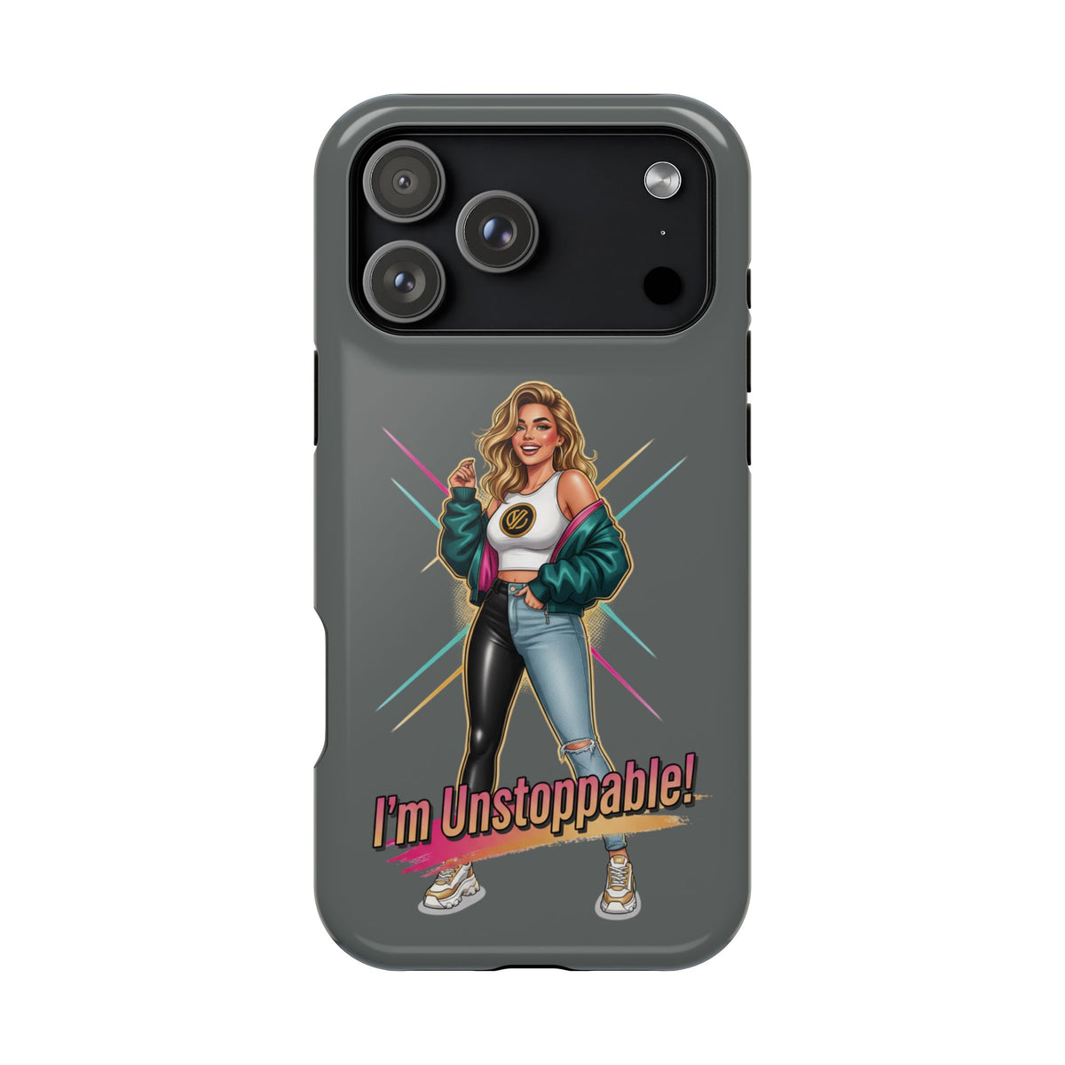 I'm Unstoppable Magnetic Protective Phone Case Gray