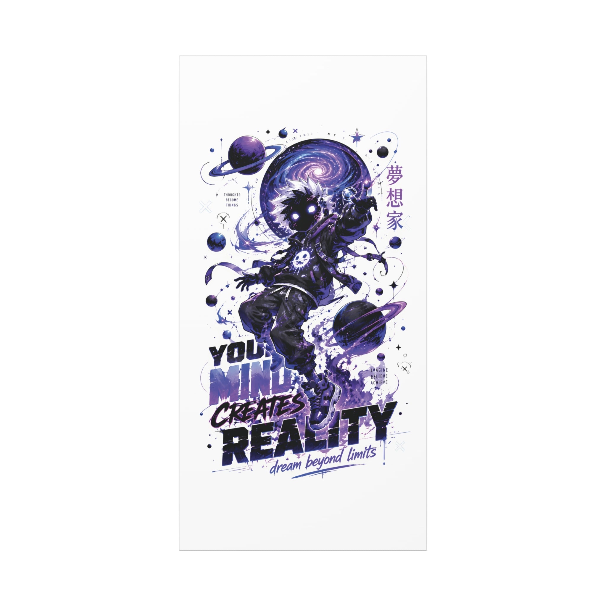 Space Astronaut Canvas Print — “You Mind Creates Reality” Inspirational Wall Art