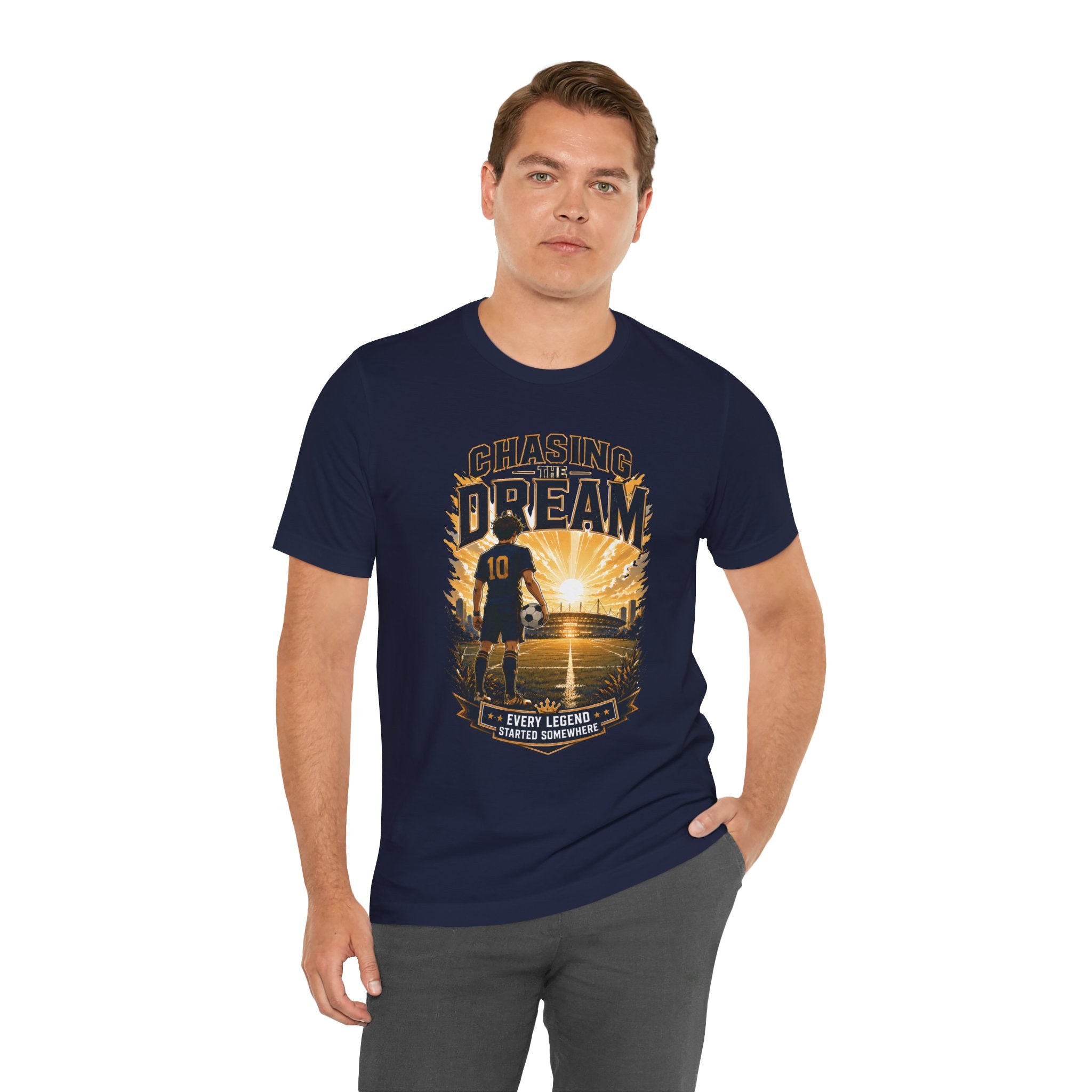 Soccer Tee — "Chasing the Dream" Inspirational Soccer Shirt
