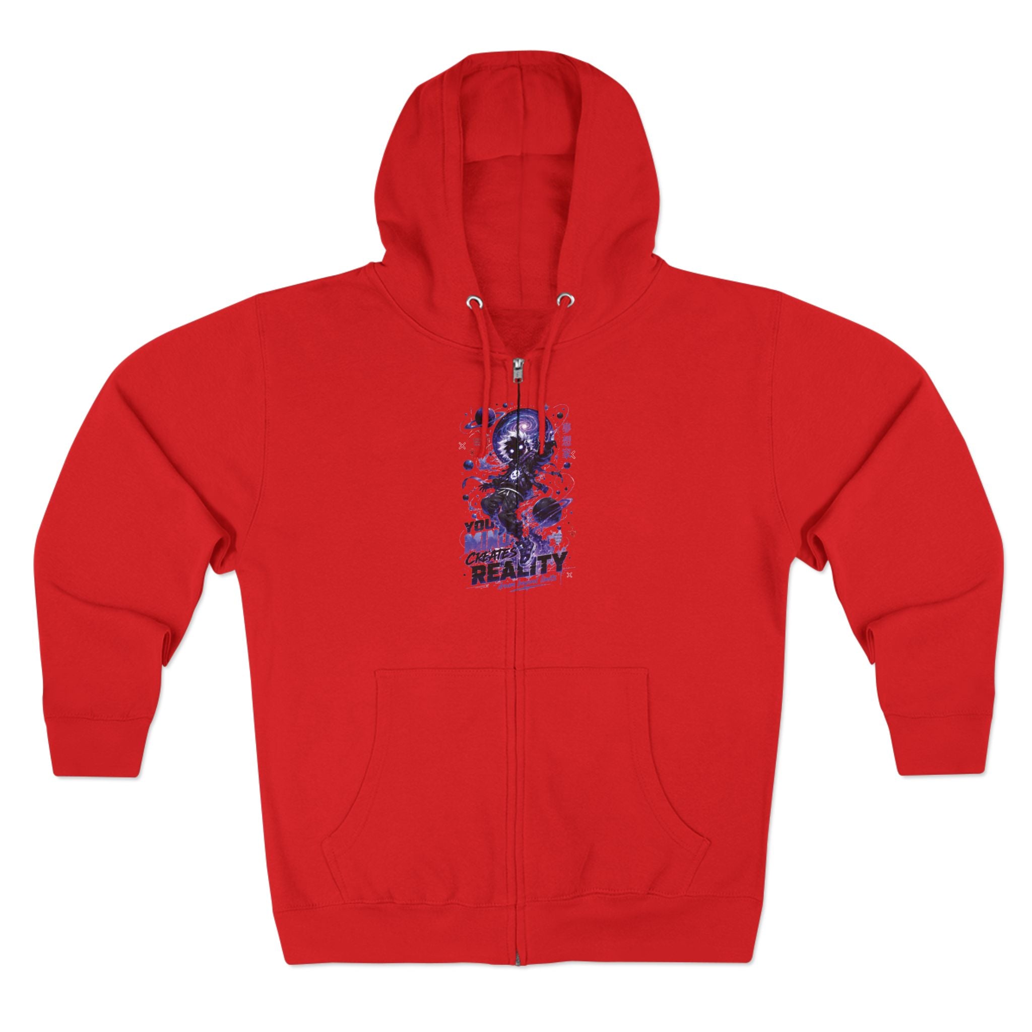 Dream Beyond Limits Zip Hoodie — Gothic Purple Graphic Zip-Up
