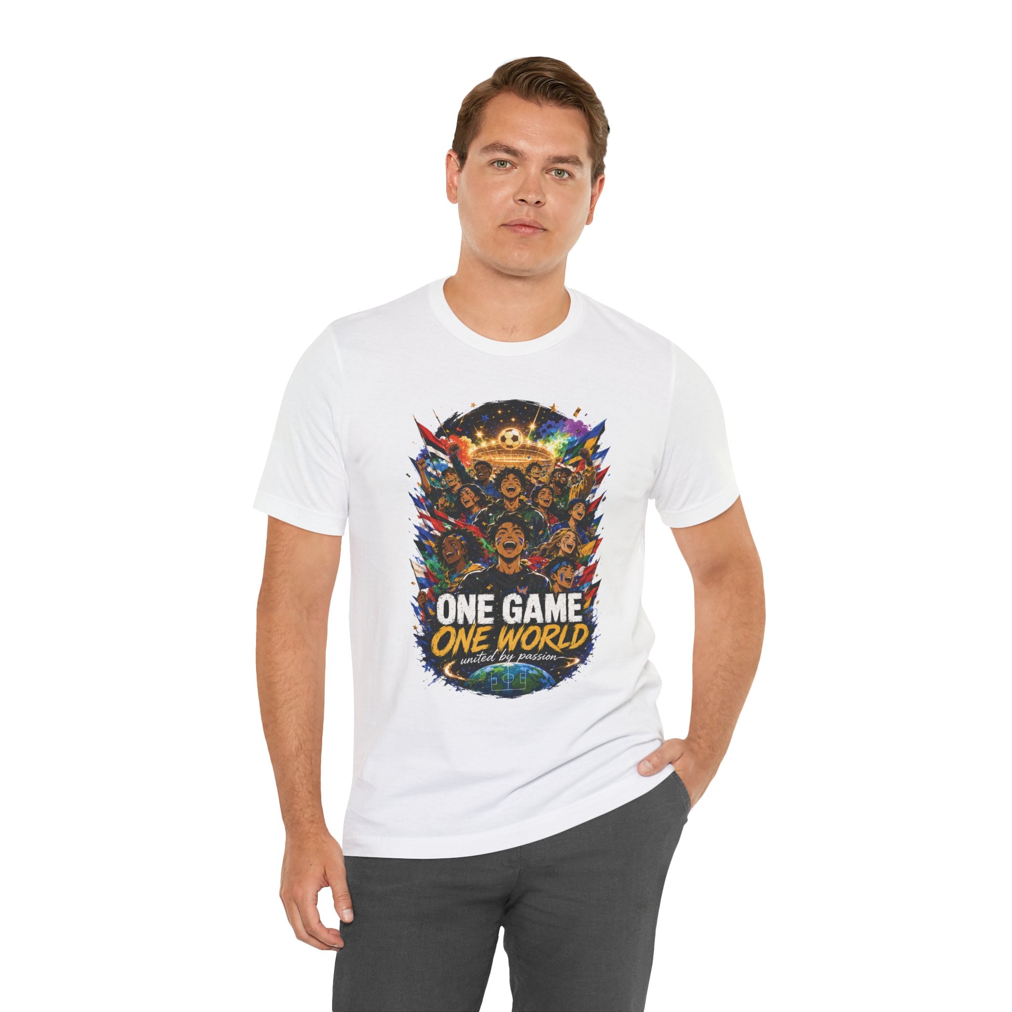 Soccer Graphic Tee - "One Game One World" Graphic T-Shirt